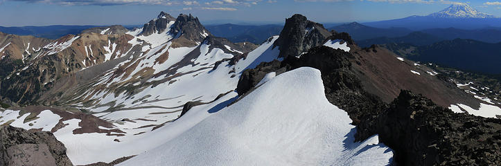 Looking East from the summit of Old Snowy along the Klickitat Ridge with McCall Glacier below.