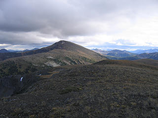 View South from Border Lake Peak 7718', 0.4 mi. N of International Boundry.