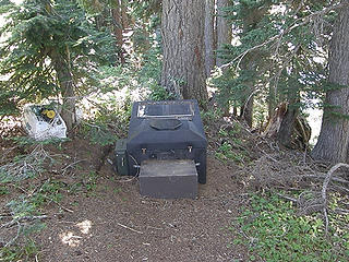 Toilet in Shriner peak camping area.