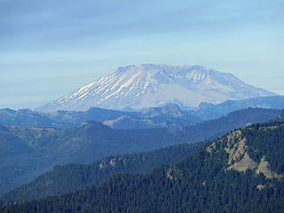 Hazy view of Mt. St. Helen's from Goat Ridge.