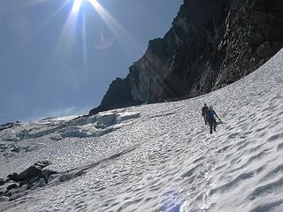 Descending the Jerry Glacier