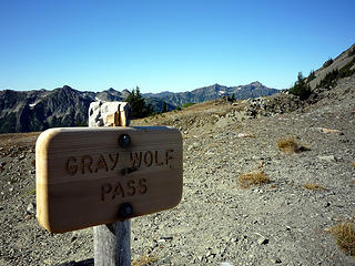 Gray Wolf Pass Sign