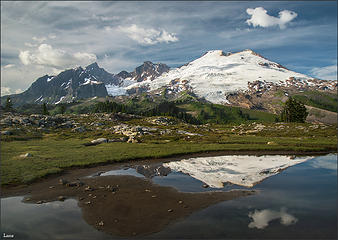 Mt. Baker reflected in another tarn