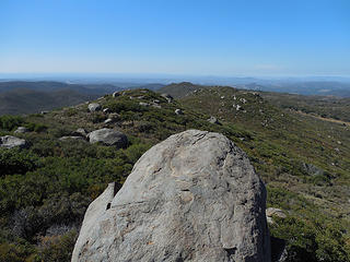 Looking south from highest summit rock