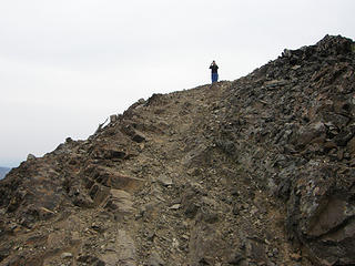 Approaching Miller Peak Summit (EastKing (Greg)) already there.