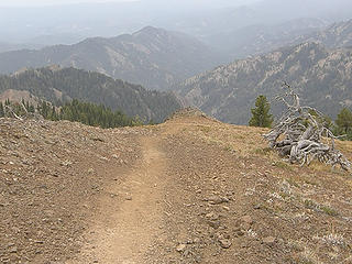 Views leaving Miller Peak summit.