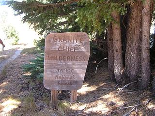 Entering the Granite Chief Wilderness (along the PCT)