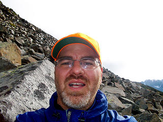 Self portrait near summit of Cloudy Pk