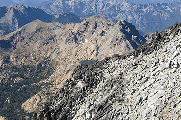 Fortune Peak, Ingalls Peaks, Ingalls Lake from below the false summit