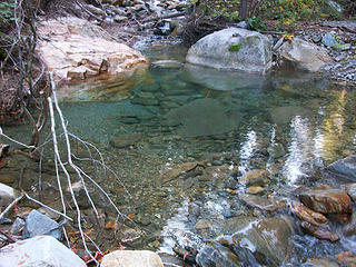 Deep pool at Swamp Creek crossing