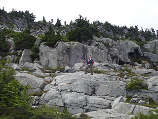 Puzzlr below the summit of Goat Mtn.