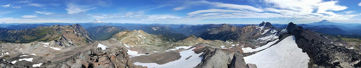 Panorama from the summit of Old Snowy, Goat Rocks WA
