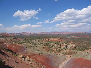 Looking Northeast from the end of the Burr Trail toward the Henry Mtns