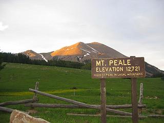 Mt. Peale, king of the La Sals was a nice climb. We went up the snow couloir to the left and then up