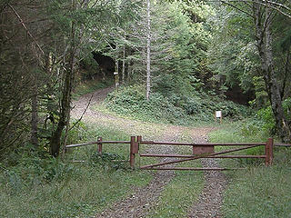 Gate below West Tiger 2. Road to West Tiger 1 on left.
