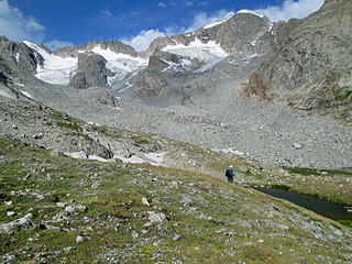 Gannet Peak on Descent from Blaurock Pass