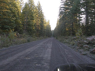 First road to Ellinor Trailhead. Plenty wide enough. FS road #24 where the road forks and the pavement ends.