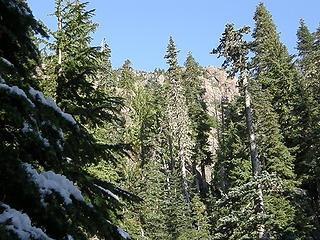 A few peek a boos from upper trail before getting to rocky section.