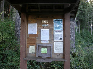Official lower Mt. Ellinor trailhead just a ways up from road. Sign in here.