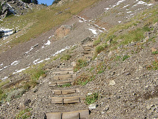 Stairway to heaven. Mt. Ellinor trail. Complete with rebar reinforcements.