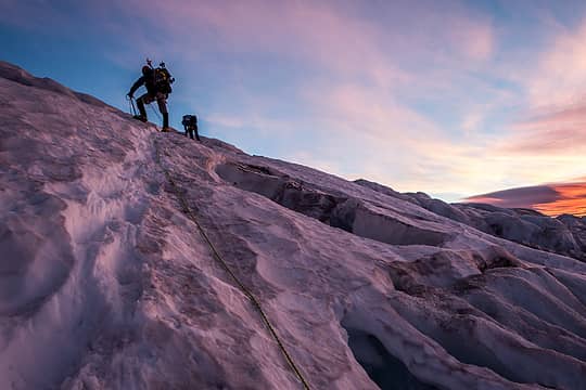 On the Cool Glacier at dawn