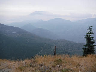 A hazy St Helens from Strawberry Mtn lookout site