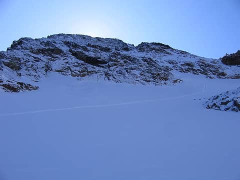 Tracks coming off Ice Box's Nw Face