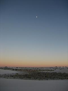 moon over White Sands