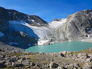 The slopes above the Connie Glacier and lakes, heading up to the Continental Divide.