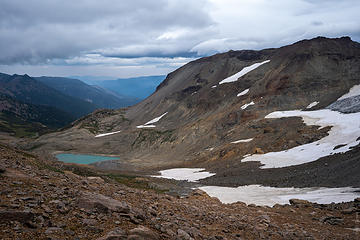 views over the pass to Conrad Basin