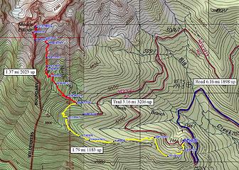 Mt. Ellinor Lower Trail route.