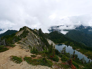 Tolmie Peak left, Eunice Lake right
