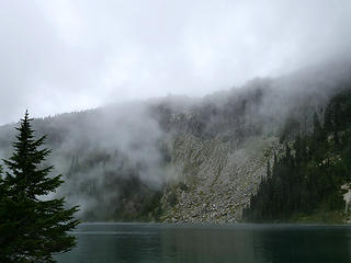 Tolmie lookout barely visible from Eunice Lake
