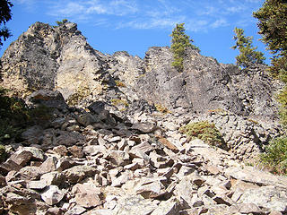 Cool cliffs above trail
