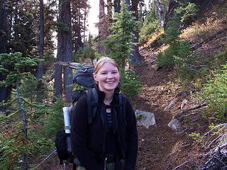 Fran on the trail