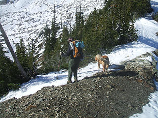 Suzanne and Gusto blowing off the pass