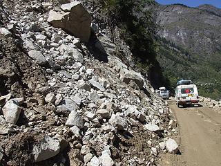 Landslide on the Badrinath road