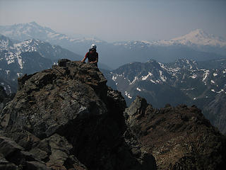 Josh reaching the summit