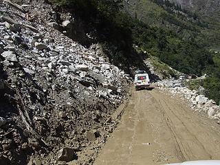 Landslide on the Badrinath road