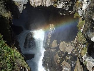 Waterfall at Bhima's Bridge, Mana
