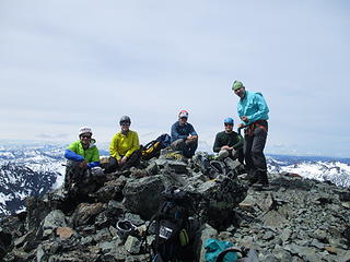 summit chillin'. Grant, Katy, Craig, RJ, Karl (l-r)