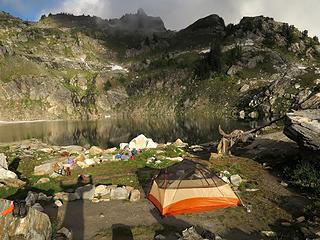 Camp at Mica Lake