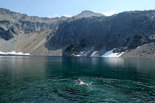 Refreshing swim in Venus Lake
