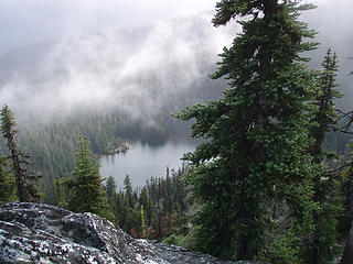 Merritt Lake from 5559' summitt above.