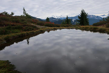 tiny pond high on Hannegan Peak...water source for camping up top.