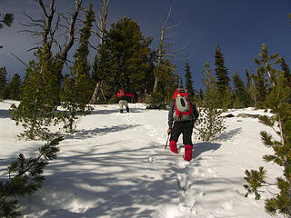 Kyle and Steve heading up the East side of Klone.