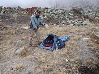 Me and my bivy tent at Tapovan