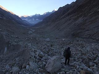 Descending Gangotri Glacier