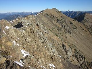 The ridge to the true summit