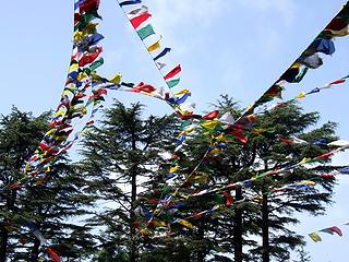 Prayer flags near Everest's House